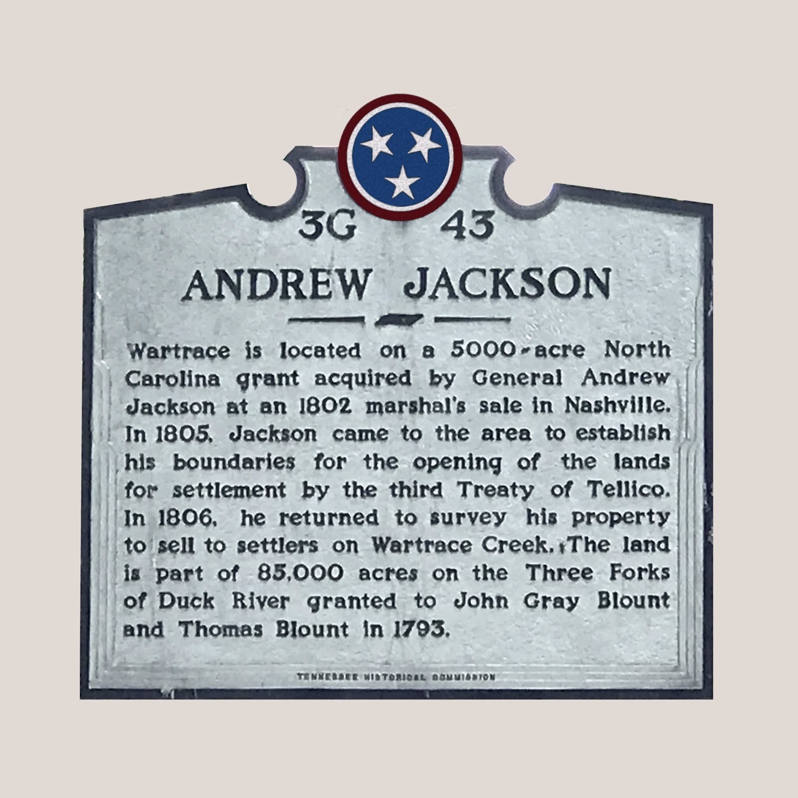 The Andrew Jackson historical marker