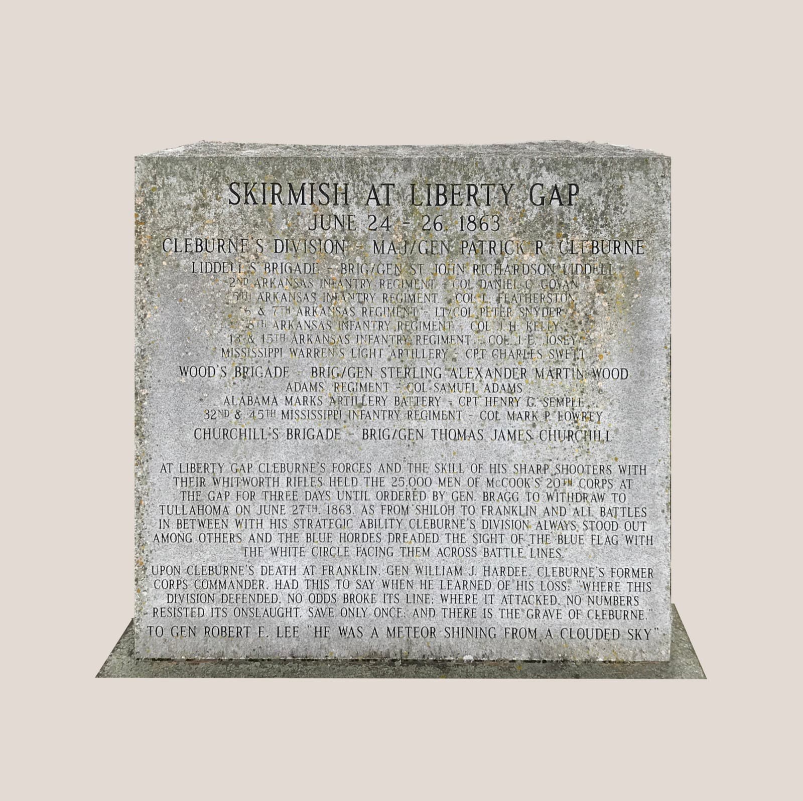 The Skirmish at Liberty Gap historical marker