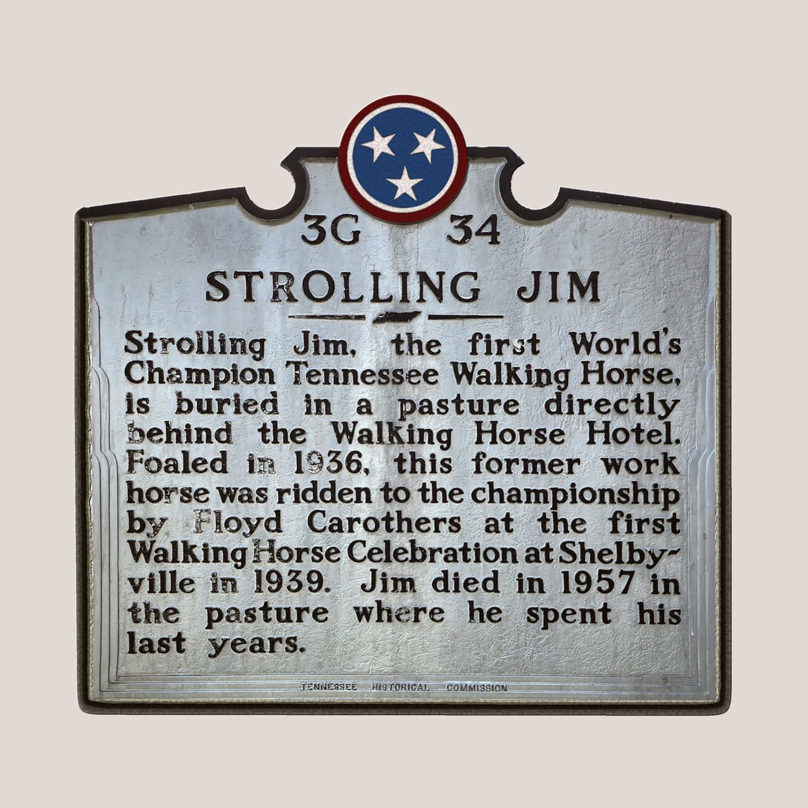 The Strolling Jim historical marker
